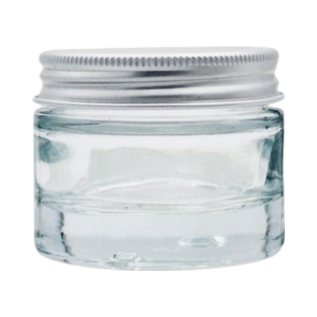 Pot en Verre Cristal et Couvercle Alu