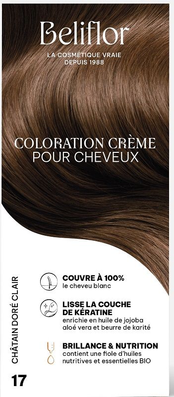 Coloration Crème 17 châtain doré clair