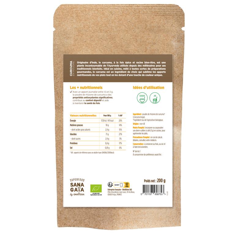 Curcuma en poudre Bio