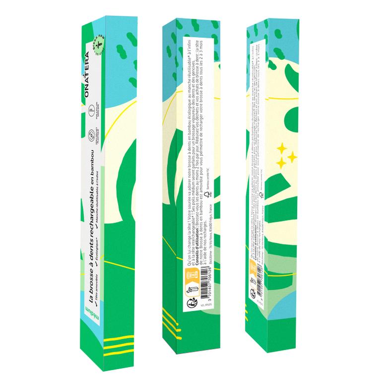Brosse à dents tête rechargeable bambou - Medium