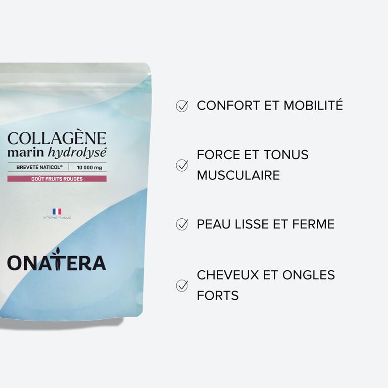 Collagène marin hydrolysé goût fruits rouges
