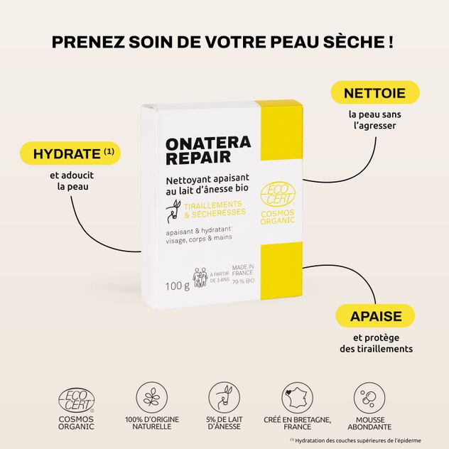Nettoyant Apaisant au Lait d’Ânesse Bio