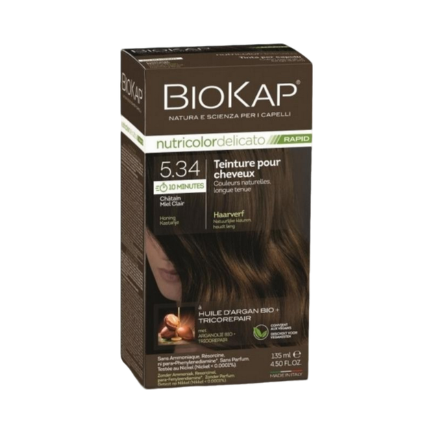 Coloration Nutricolor Delicato Rapid Châtain mielclair 5.34
