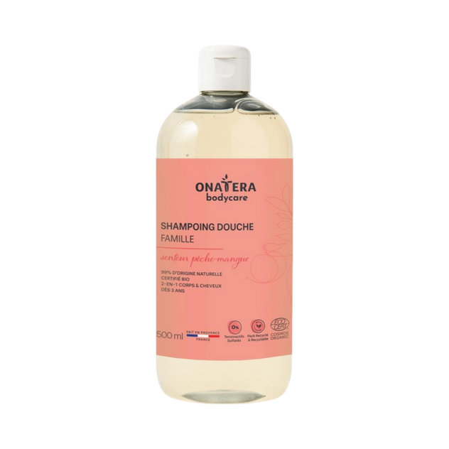 Shampoing Douche Pêche Mangue Bio