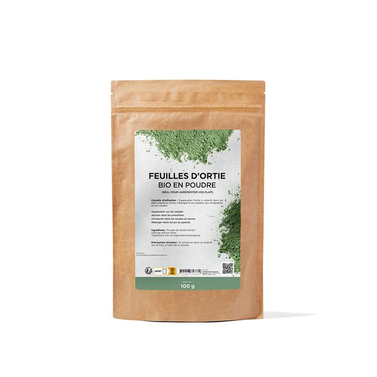 Feuilles d'ortie bio en poudre