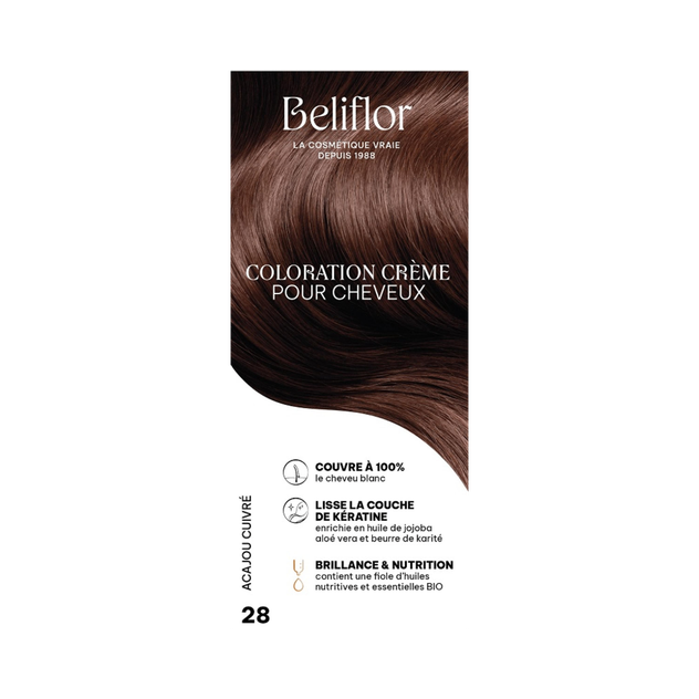 Coloration Crème 28 acajou cuivré