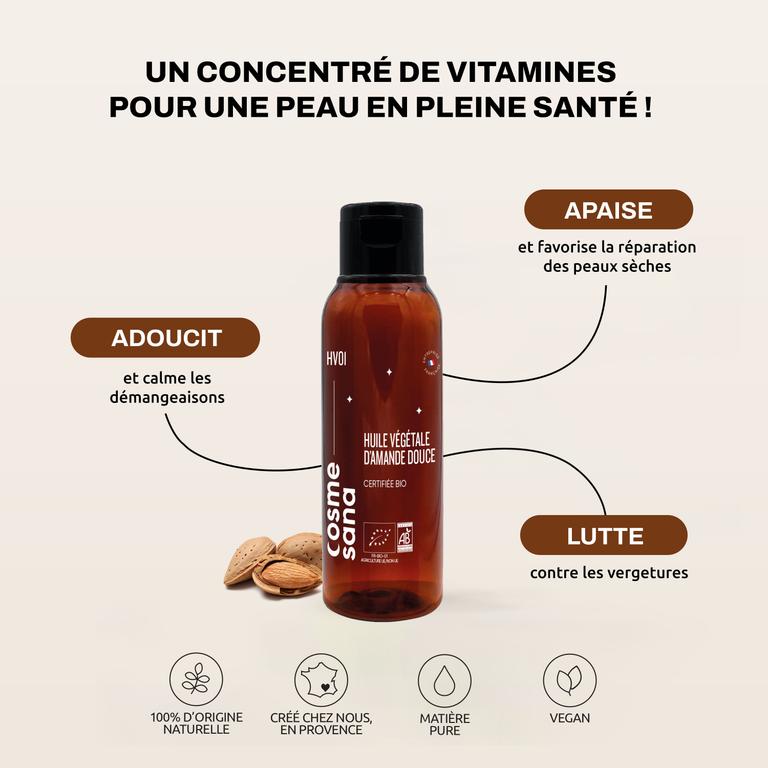 Huile Végétale d’Amande Douce Bio