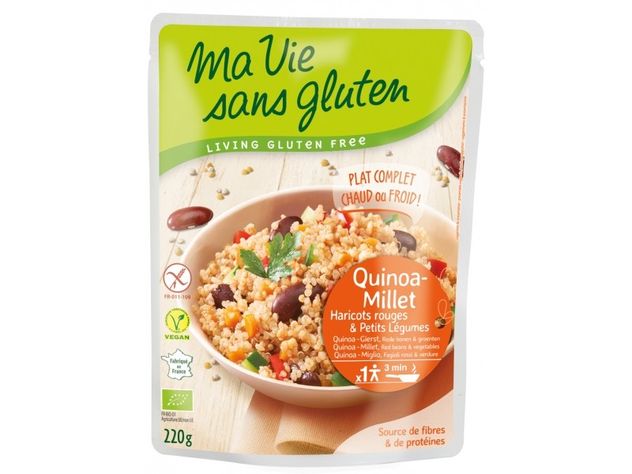 Quinoa-millet haricots rouges et petits légumes Bio