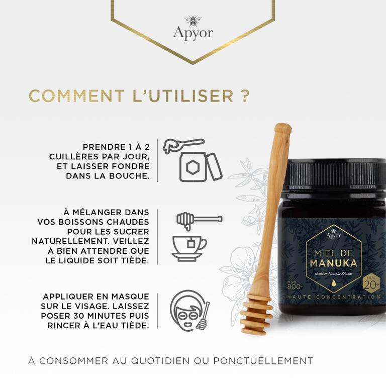 Miel de Manuka sauvage NPA 20+