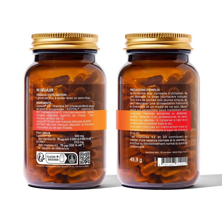 Vitamines K2 MK7 & D3 Ultra