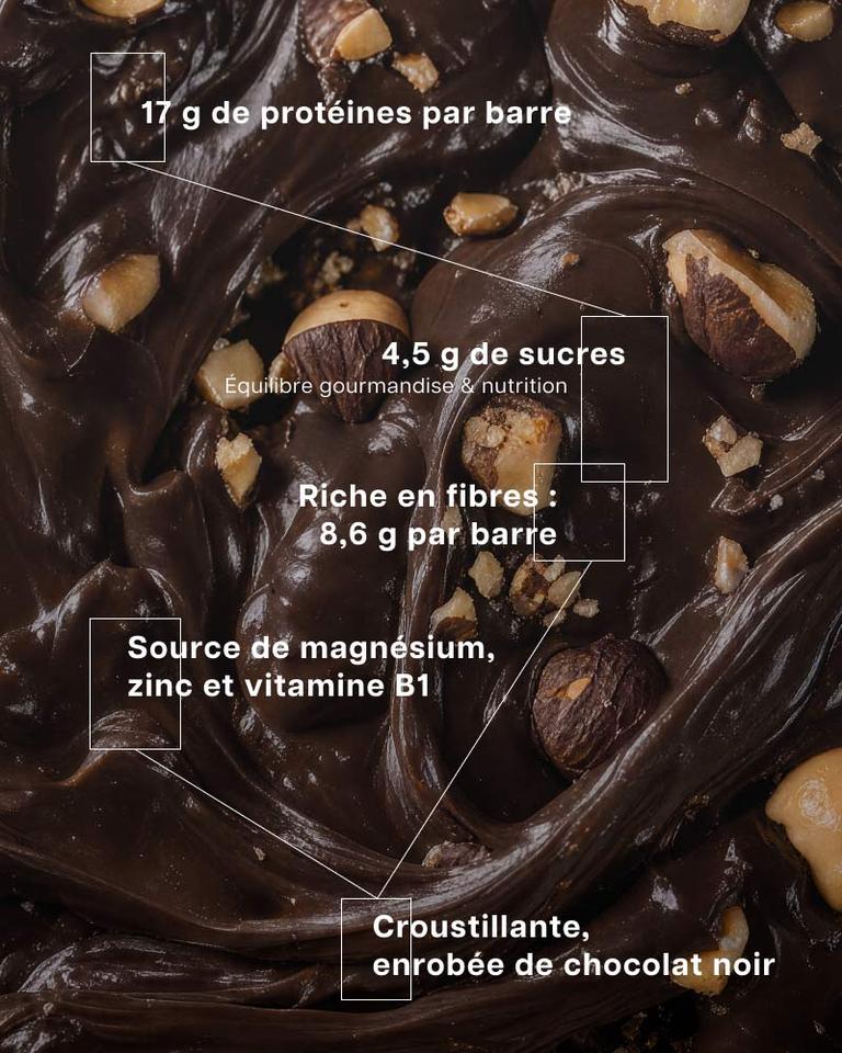 Barre protéinée chocolat noisette