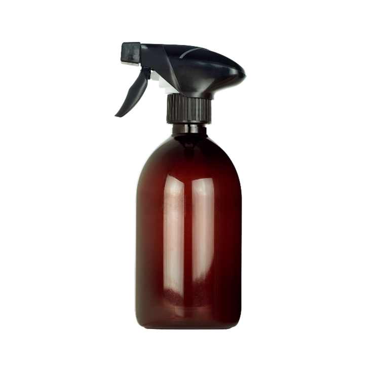 Flacon Plastique Ambré 100% Recyclé et Pompe Spray