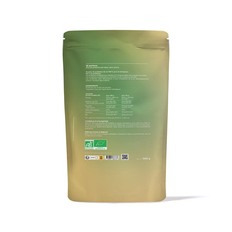 Protéines de riz en poudre Bio