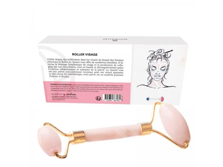 Roller visage au Quartz rose