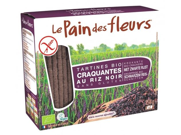 Tartines craquantes au riz noir Bio