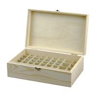 Coffret de rangement en bois pour 50 flacons