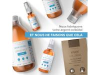Argent colloïdal 40 ppm 500ml + spray 30 ml à remplir