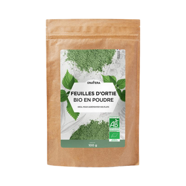 Feuilles d'ortie bio en poudre