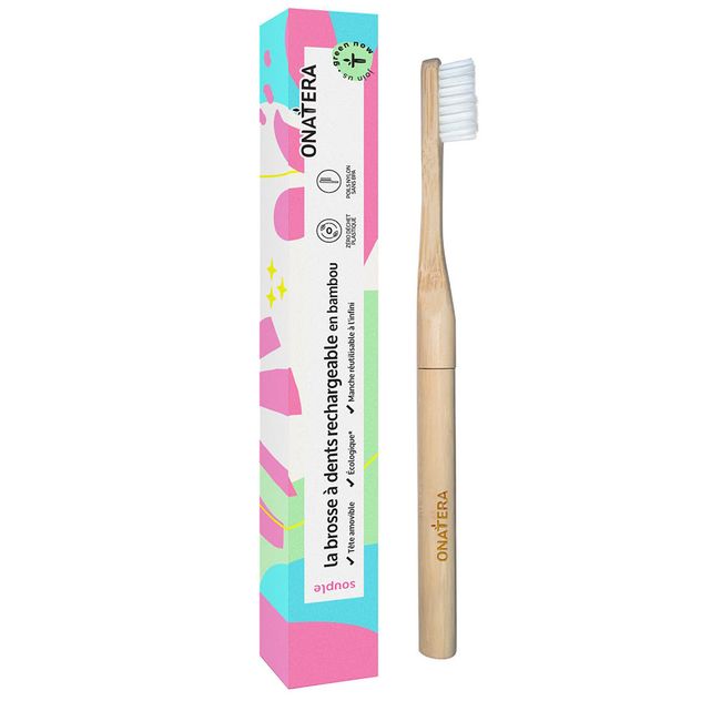 Brosse à dents tête rechargeable bambou - Souple