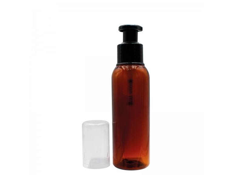 Flacon Plastique Ambré et Pompe Crème