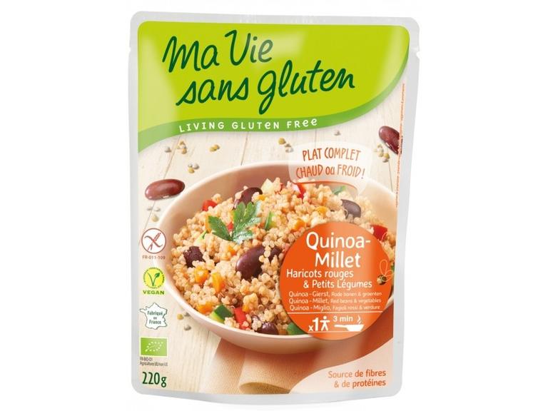 Quinoa-millet haricots rouges et petits légumes Bio