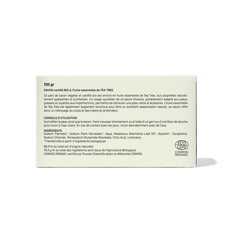 Savon au tea tree Bio, purifiant