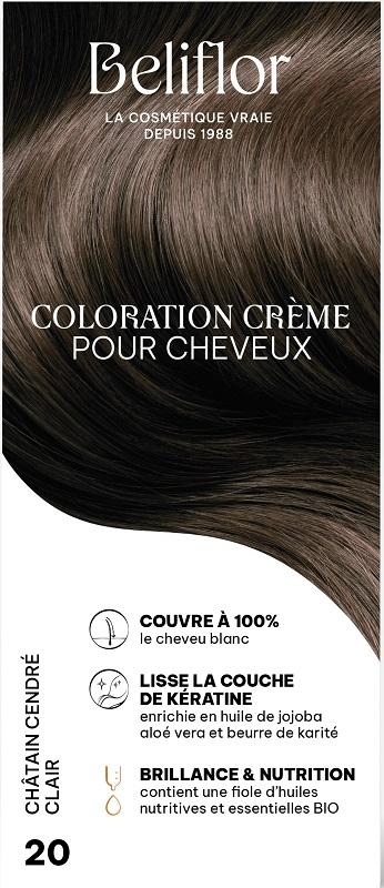 Coloration Crème 20 châtain cendré clair