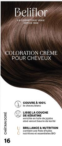 Coloration Crème 16 châtain doré