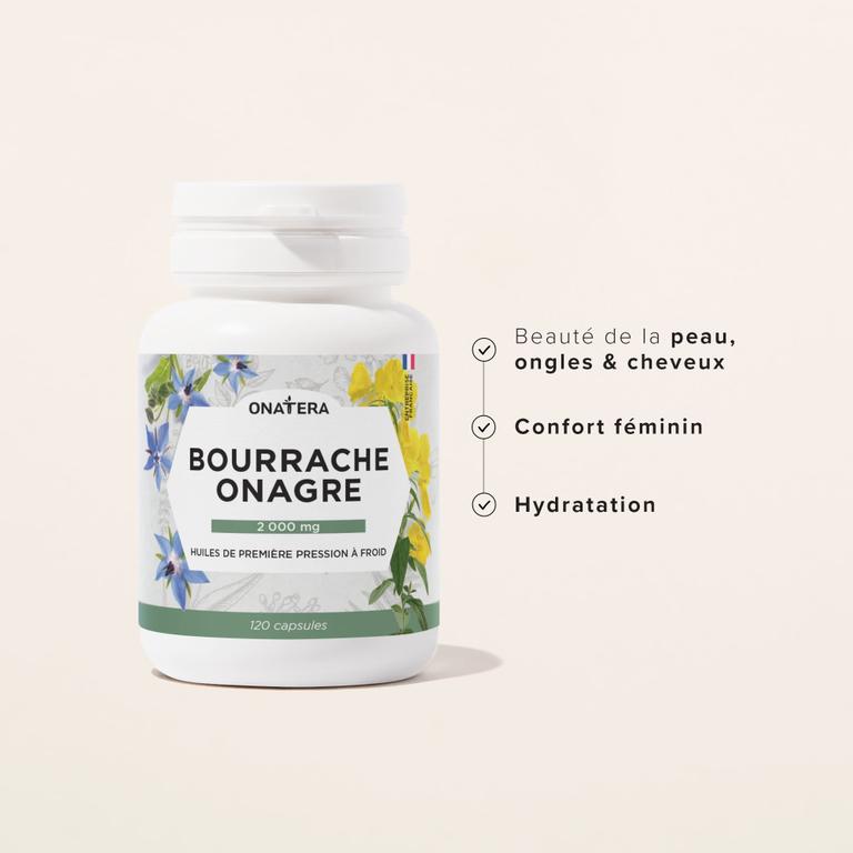 Huiles d'Onagre et Bourrache