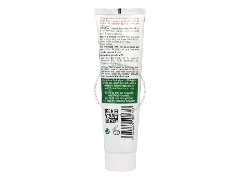 Crème à raser à l'Aloe Vera Bio