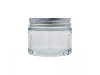 Pot en Verre Cristal et Couvercle Alu