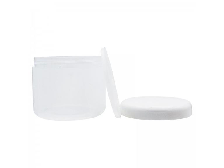 Pot en plastique translucide