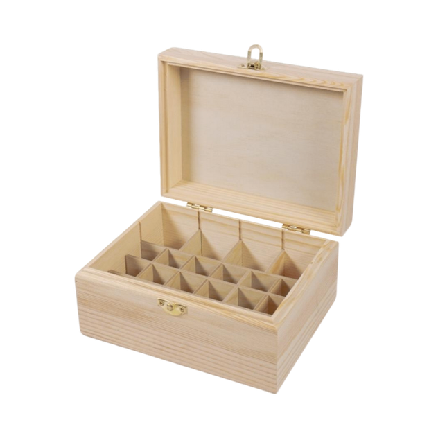 Coffret de rangement en bois pour 22 flacons