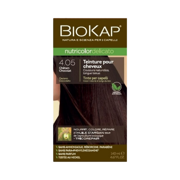 Coloration nutricolor delicato 4.05 châtain chocolat