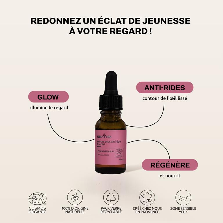 Sérum Yeux Anti-Age & Eclat 3% Q10 Certifié Bio