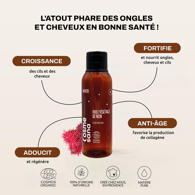 Huile Végétale de Ricin Bio