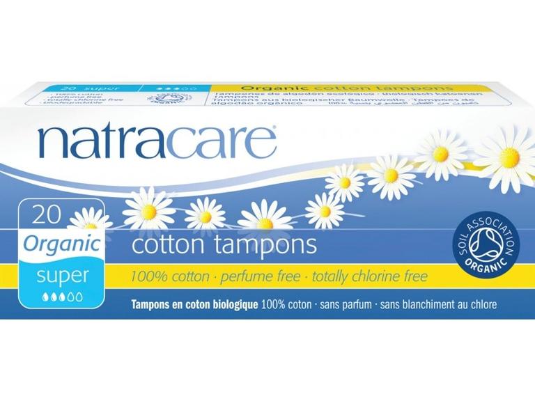 Tampons super sans applicateur en coton Bio