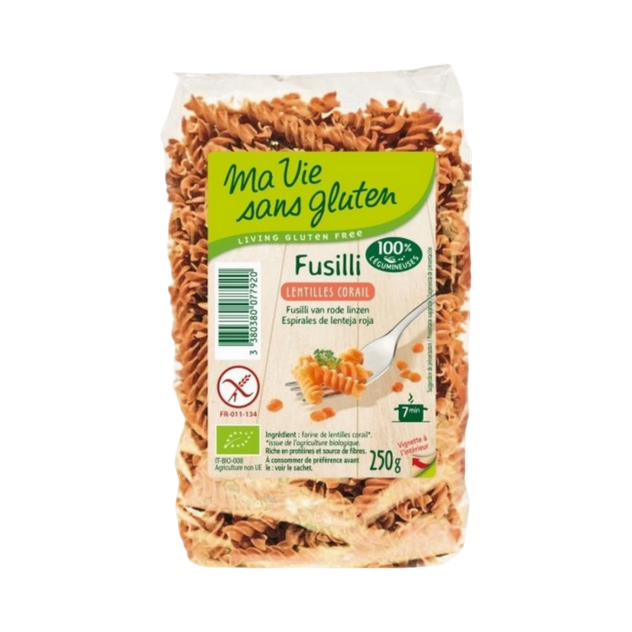 Fusilli aux lentilles corail Bio