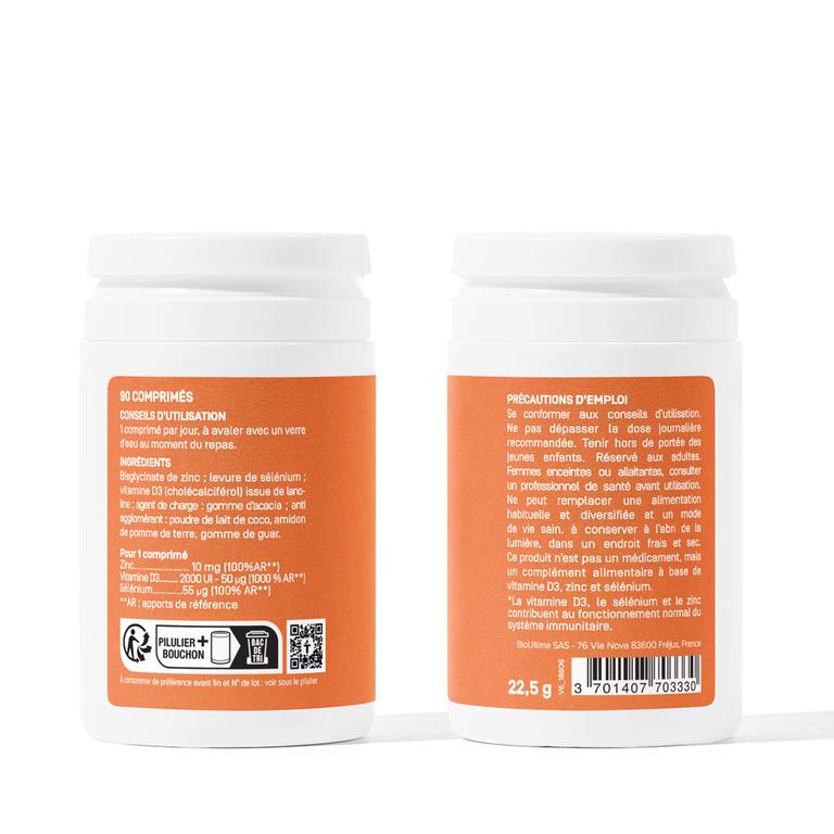Vitamine D3 2000 UI, Sélénium & Zinc