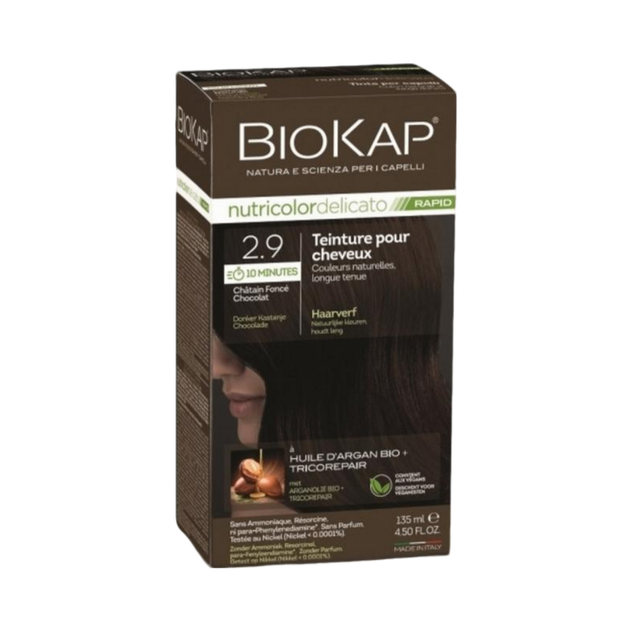 Coloration Nutricolor Delicato Rapid châtain foncé chocolat 2.9