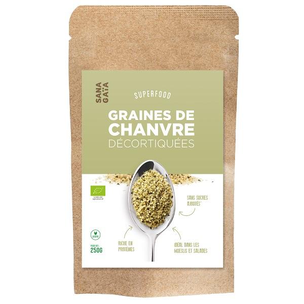Graines de chanvre décortiquées Bio
