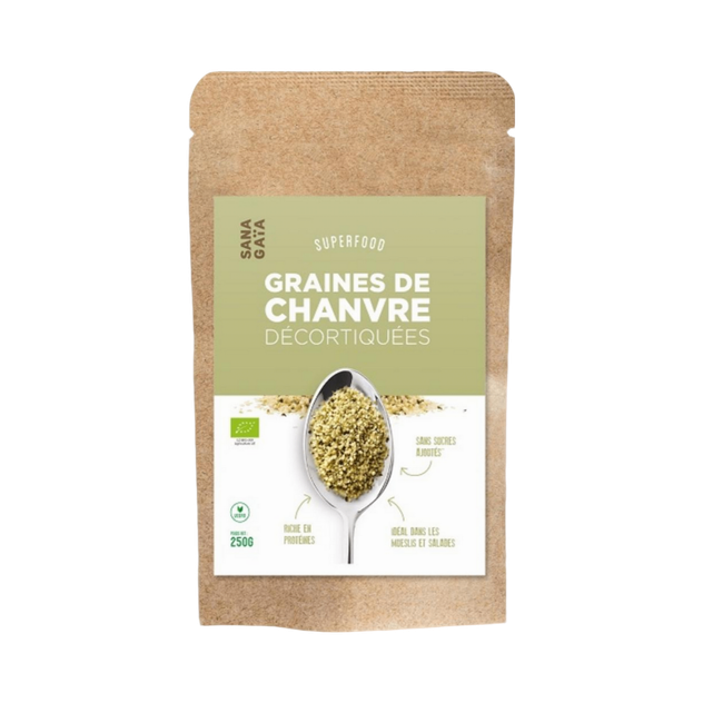 Graines de chanvre décortiquées Bio