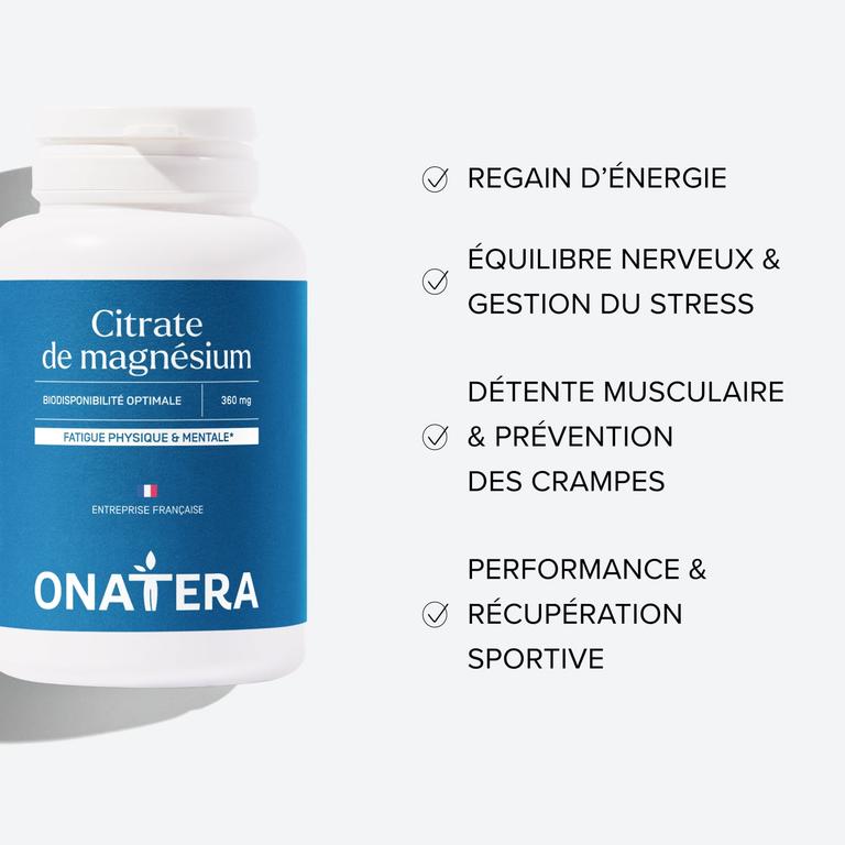 Citrate de magnésium 360mg
