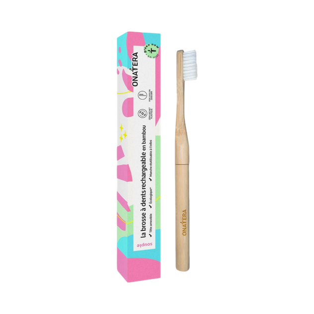 Brosse à dents tête rechargeable bambou - Souple
