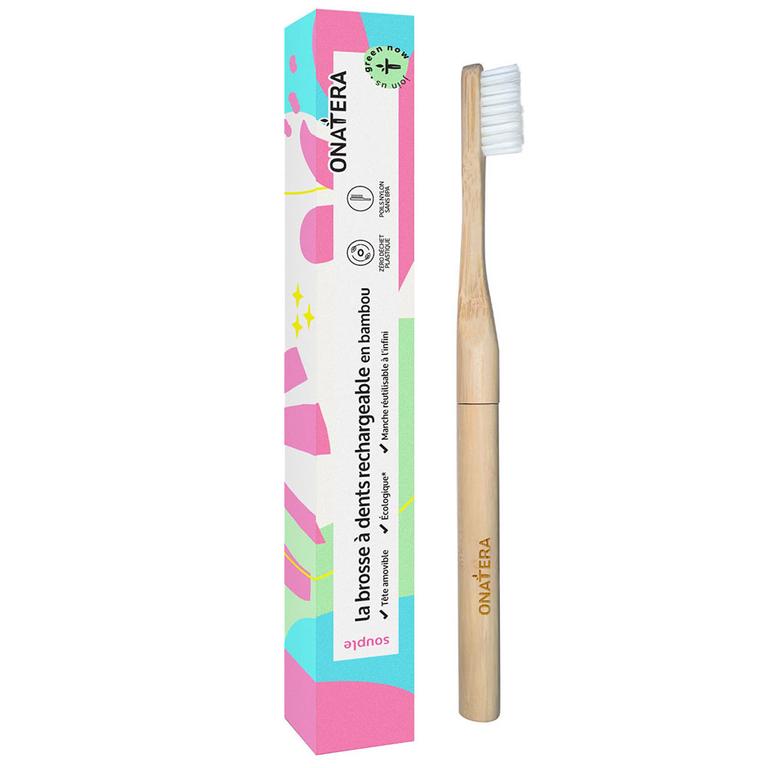 Brosse à dents tête rechargeable bambou - Souple