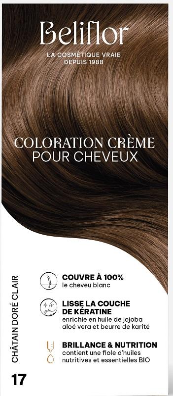 Coloration Crème 17 châtain doré clair