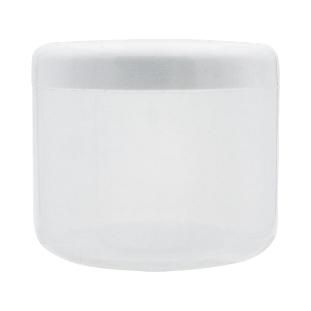 Pot en plastique translucide