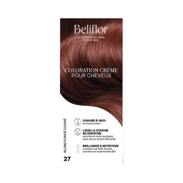 Coloration crème 27 blond foncé cuivré