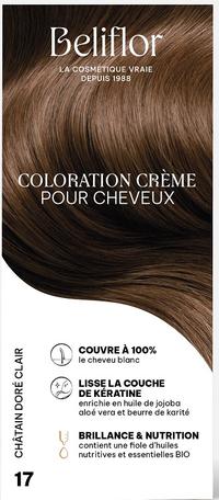 Coloration Crème 17 châtain doré clair