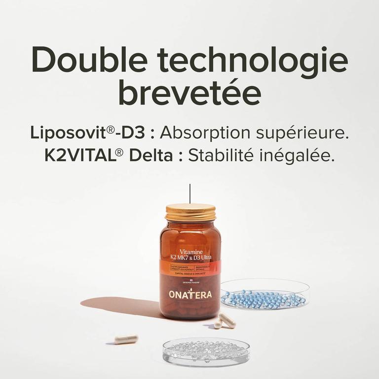 Vitamines K2 MK7 & D3 Ultra